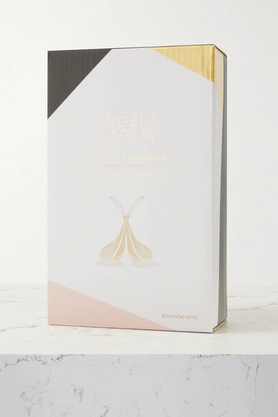 Shop Angela Caglia Gold Cryo Facial Set - One Size In Colorless