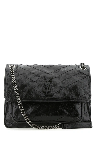 Shop Saint Laurent Niki Medium Shoulder Bag In Black