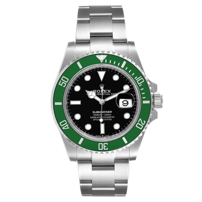 Shop Rolex Submariner Green Kermit Cerachrom Mens Watch 126610lv Box Card In Not Applicable