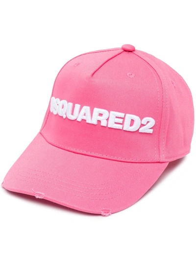 Shop Dsquared2 Pink Logo-appliqué Cap
