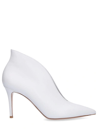 Shop Gianvito Rossi White Vania Ankle Boots