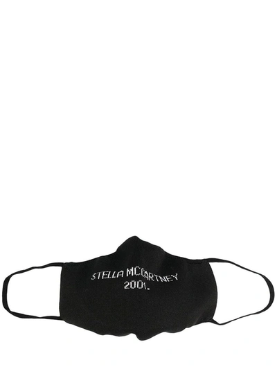 Stella Mccartney Logo-embellished Face Mask In Nero
