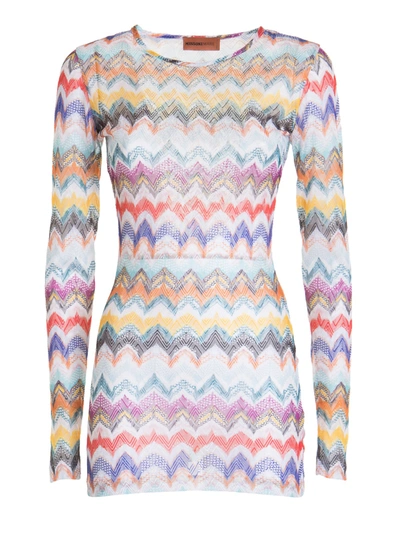 Shop Missoni Chevron T-shirt In Multicolour