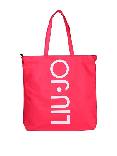 Shop Liu •jo Faux Leather Zip Shopping Bag In Pink
