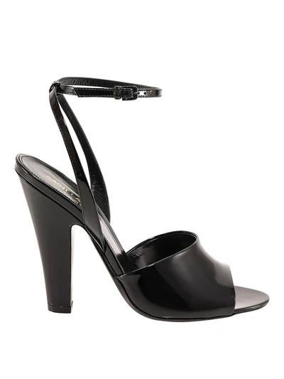 Shop Saint Laurent Scandale Sandals In Black