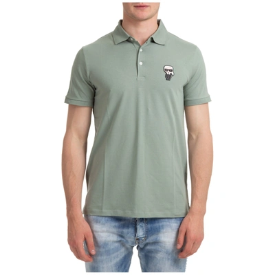 Karl Lagerfeld Men's Short Sleeve T-shirt Polo Collar K/iconic In Green |  ModeSens