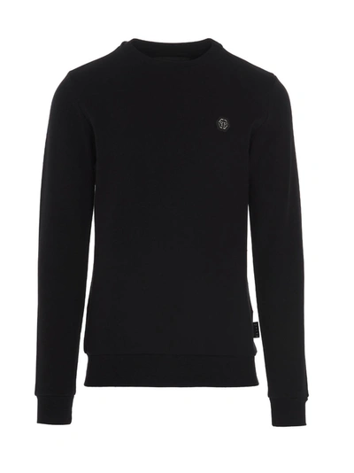 Shop Philipp Plein Ls Istitutional Pullover In Black