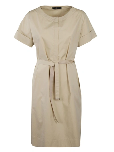 Shop Fay City Belted Tunic Dress In Beige