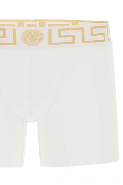 Shop Versace Bi-pack Underwear Greca Border Trunks In Mixed Colours