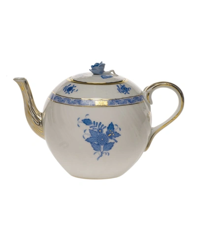 Shop Herend Chinese Bouquet Blue Teapot