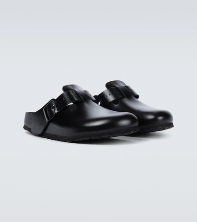 Shop Rick Owens X Birkenstock Boston Mules In Black