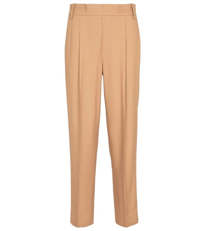 Shop Vince High-rise Straight Pants In Brown