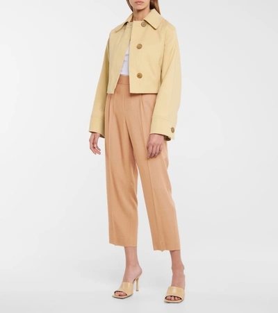 Shop Vince High-rise Straight Pants In Brown