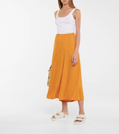 Shop Vince High-rise Wide Pants In Orange