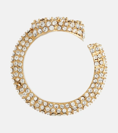 Shop Gucci Double G Embellished Ring In Gold