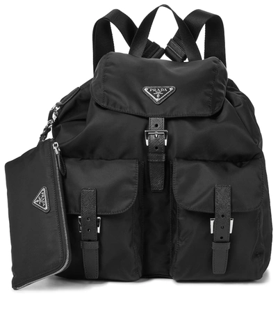 Shop Prada Re-nylon Backpack In Black