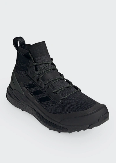 Shop Adidas X Parley Men's Terrex Free Hiker Tonal Mid-top Sneakers, Black