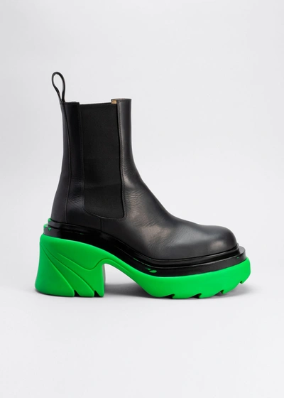 Shop Bottega Veneta Flash Boots In Black Grass