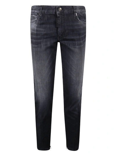 Shop Dsquared2 Logo Tapered Jeans In Black