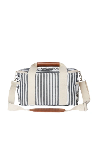 Business & Pleasure Striped Cooler Bag In Navy Stripe