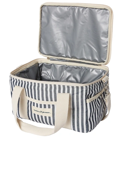 Business & Pleasure Striped Cooler Bag In Navy Stripe