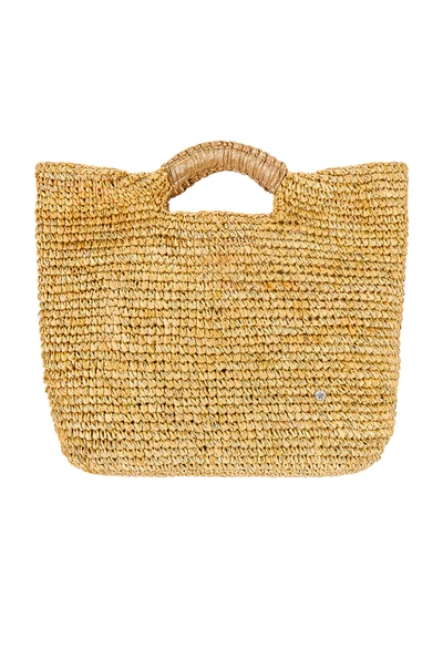 Shop Florabella Small Napa Lux Bag In Natural & Gold