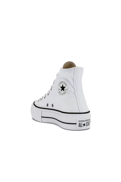 Converse White Chuck Taylor All Star Lift Platform High Sneakers In White & Black