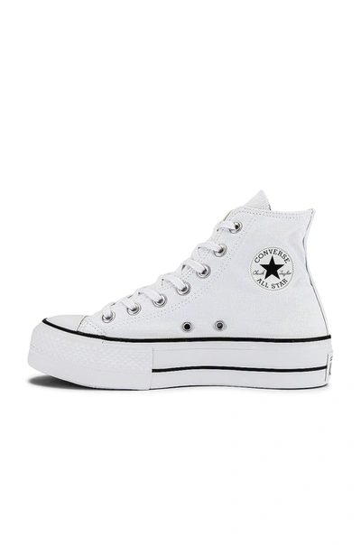 Converse White Chuck Taylor All Star Lift Platform High Sneakers In White & Black