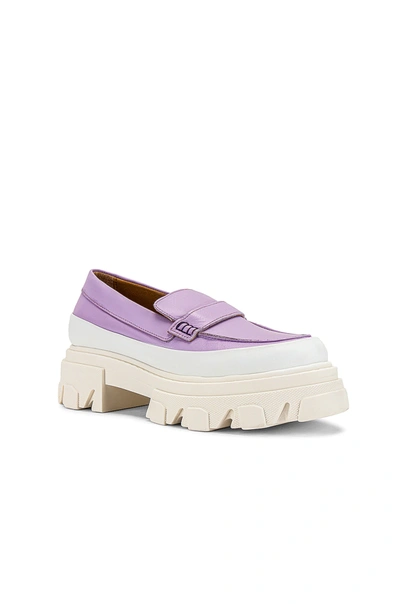 Shop Ganni Chunky Loafer In Lavender