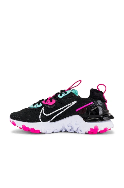 Shop Nike Nsw React Vision Sneaker In Black & Pink Blast
