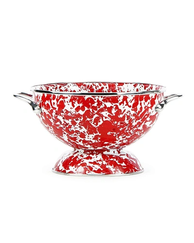 Shop Golden Rabbit Red Swirl Medium Colander