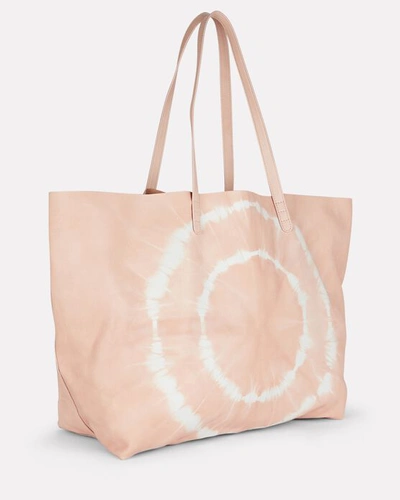 Shop Mansur Gavriel Tie-dye Oversized Leather Tote Bag In Pink