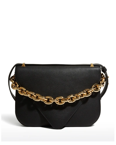 Shop Bottega Veneta Mount Envelope Bag In Black/gold