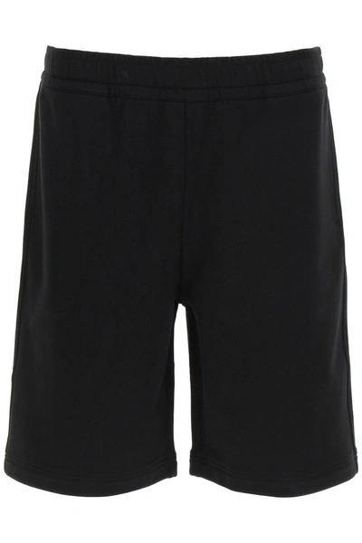 Shop Burberry Geographical Coordinates Print Shorts In Black