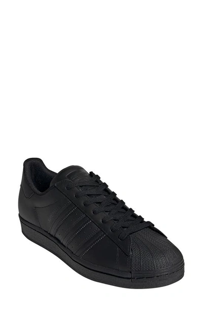 Shop Adidas Originals Superstar Sneaker In Core Black/ Core Black