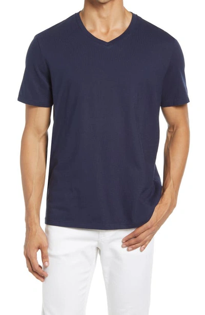 Shop Ag Bryce V-neck T-shirt In Deep Navy