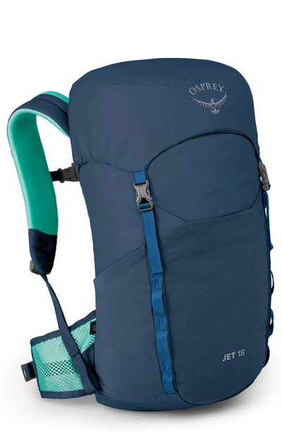 Shop Osprey Kids' Jet 18 Backpack In Wave Blue