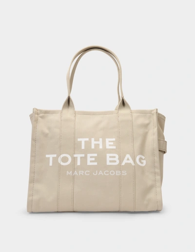 Shop Marc Jacobs (the) The Large Tote Bag - Marc Jacobs -  Beige - Cotton
