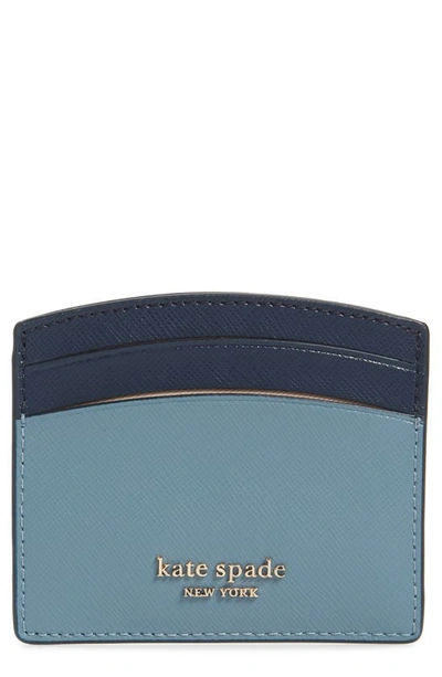 Shop Kate Spade Spencer Leather Card Case In Swordfish Multi