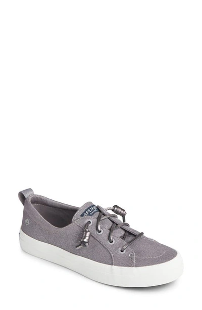 Shop Sperry Crest Vibe Slip-on Sneaker In Silver Textile