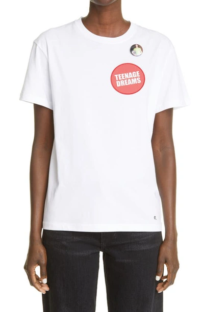 Shop Raf Simons Teenage Dreams T-shirt In White