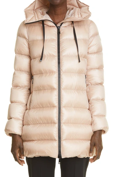 Moncler Suyen Water Resistant Hooded Down Puffer Coat In Light Pink |  ModeSens