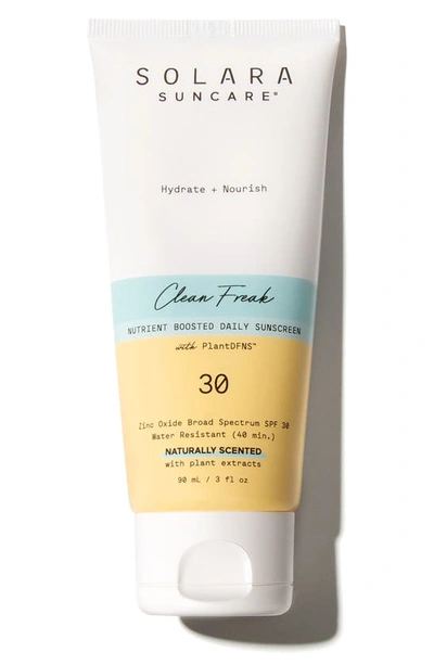 Shop Solara Suncare Clean Freak Nutrient Boosted Naturally Scented Daily Sunscreen Spf 30, 3 oz