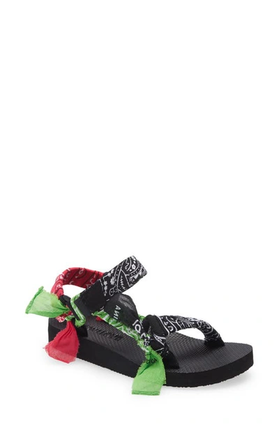 Shop Arizona Love Trekky Bandana Sandal In Mix Black Bandana