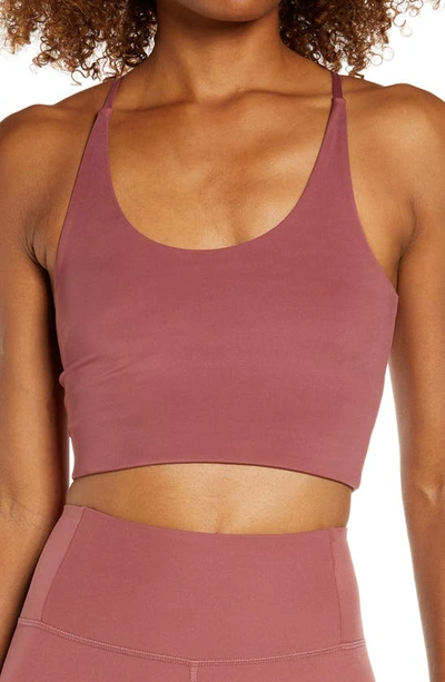 Shop Girlfriend Collective Cleo Racerback Sports Bra In Fig