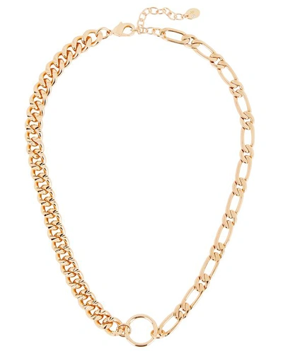 Shop Argento Vivo Asymmetric Chain Ring Necklace In Gold