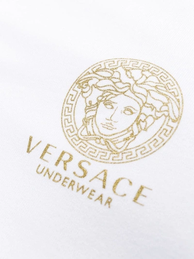 Shop Versace Cotton T-shirt With Medusa Logo In White