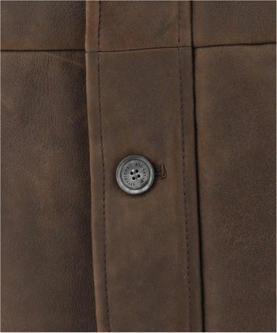 Shop Brunello Cucinelli Shearling Overshirt In Brown