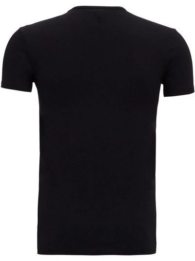 Shop Versace T-shirt With Medusa Logo In Black