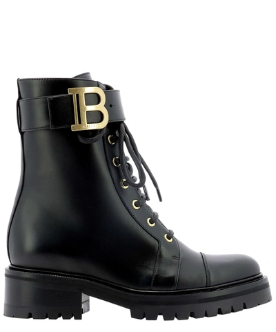 Shop Balmain "ranger" Ankle Boots In Black  